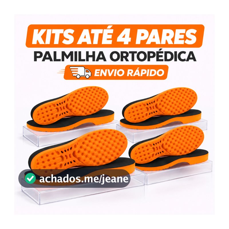 Palmilha Ortopédica Gel Para Dor No Pé Esporão Fascite Confortável Dia Todo