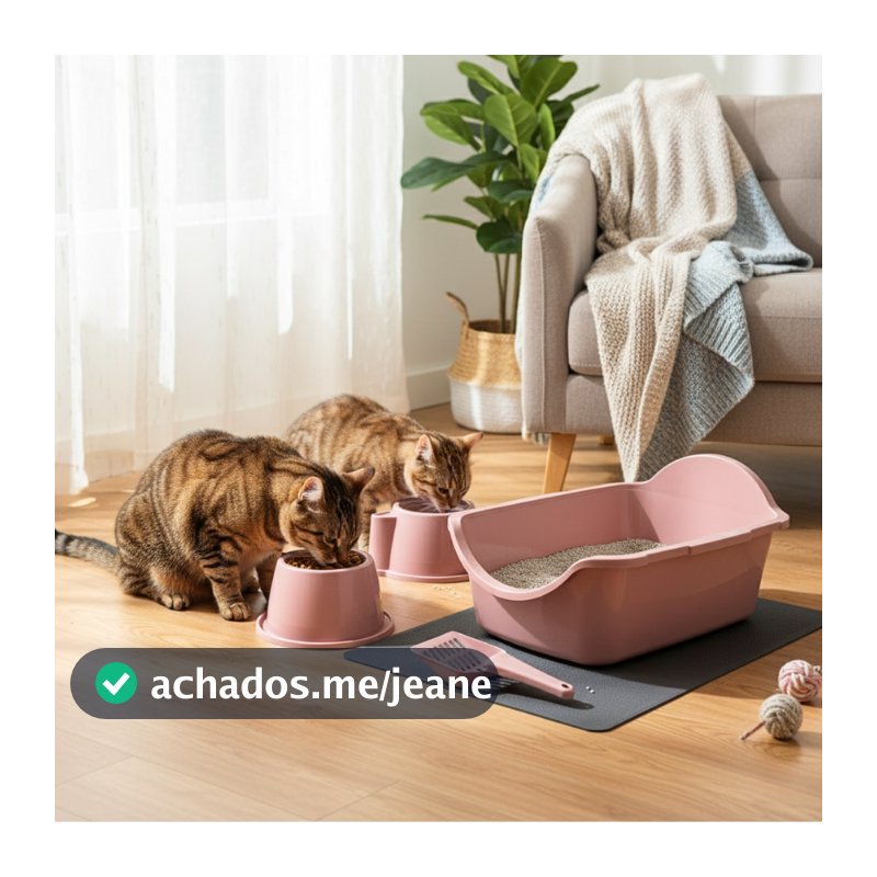 Caixa De Areia Furba Para Gato Grande Bandeja Sanitaria Durapets Kit