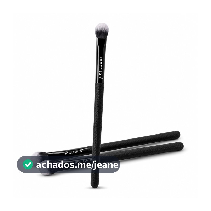 Pincel Para Corretivo Macrilan N08 Noir Collection Profissional Cerdas Sintéticas Para Olheiras e Precisão
