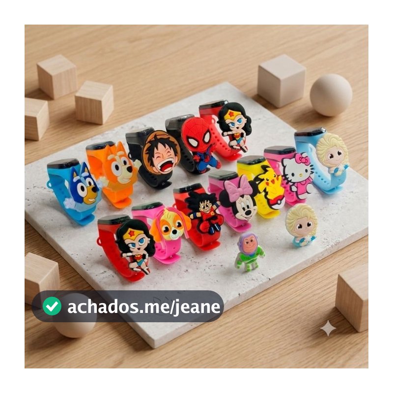 Relógio infantil/relógio digital LED infantil Á prova DÀgua desenho temas para criança/menino/menina