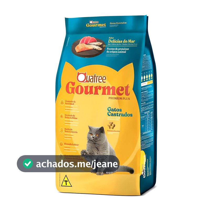 Ração para Gatos Adultos 10kg Quatree Sabor Delícias Do Mar