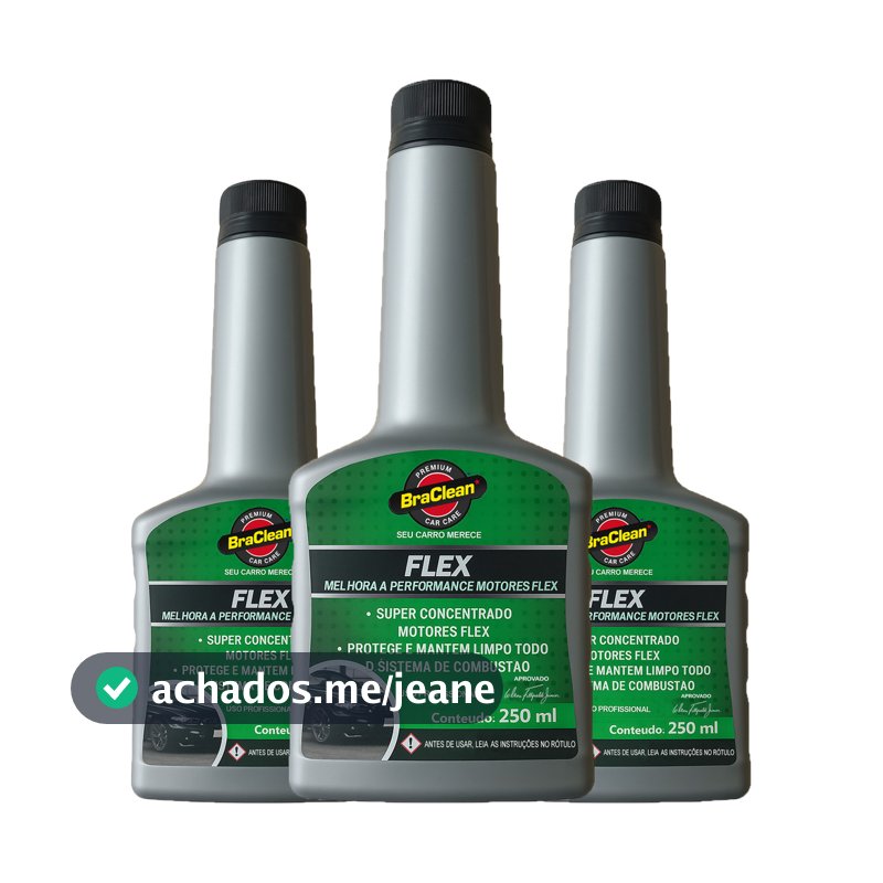 Kit 3 Aditivo Combustivel Flex 250ml limpeza de bicos e sistema via tanque BraClean