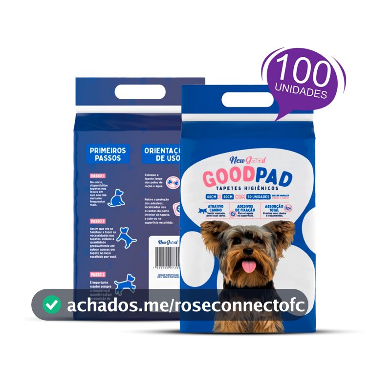 Tapetes Higiênico Para Cachorro 60x60 - Kit 100 Unidades