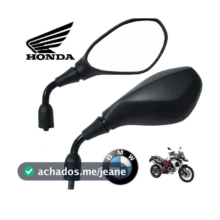 Retrovisor Espelho Moto Bmw F800 Gs Rosca Honda Fixo Haste Curta Cb300 Titan Fan Cg Xre Cb Twister