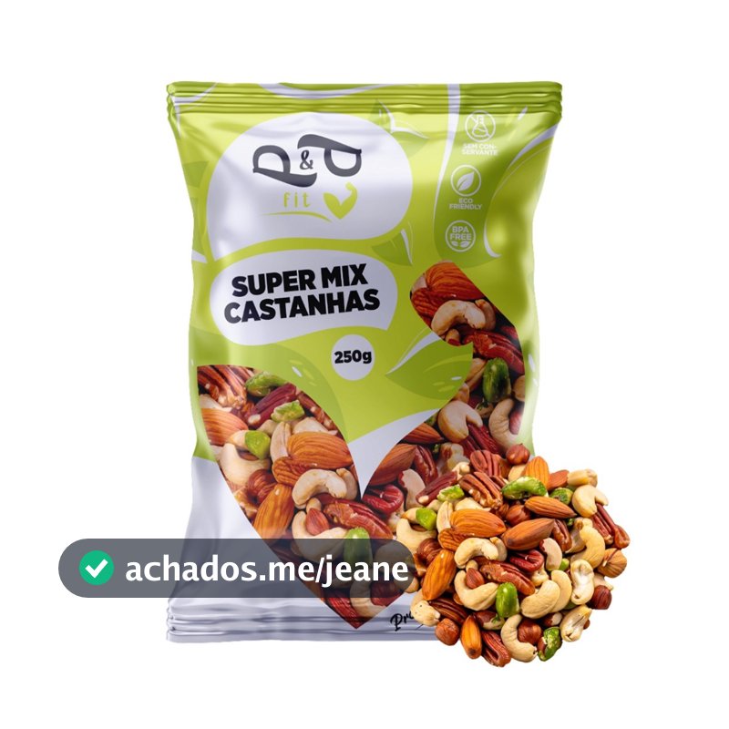 Mix Castanhas Nobre Sem Amendoim e Sem Uva Passas Macadâmia Castanha de Caju/Pará Amêndoa Nozes 250g