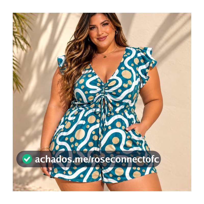 PROMOÇÃO RELÂMPAGO Macacão PLUS SIZE feminino estampado soltinho alça vest 46 a 54 jardineira regata