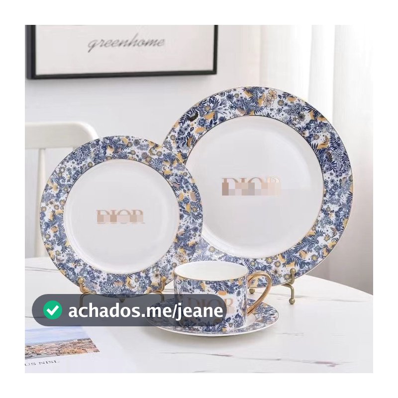 Conjunto De Xícara E Pires De Cerâmica Europeia De Luxo , Coleção Elegante De Xícaras De Chá De Porcelana Para Festa Da