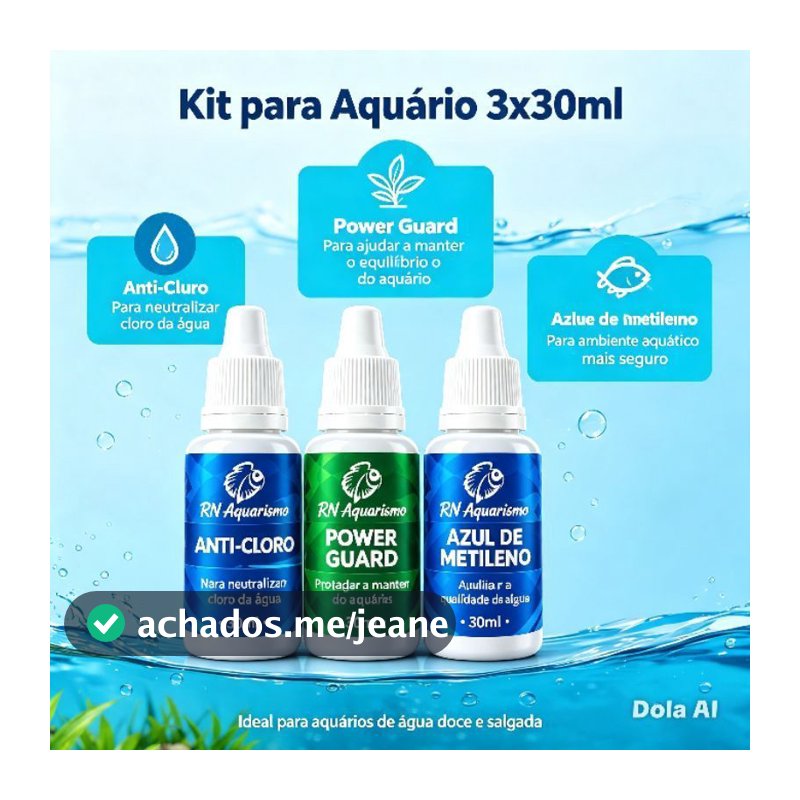 Tratamento de Água para Aquário | 3 Produtos 30ml