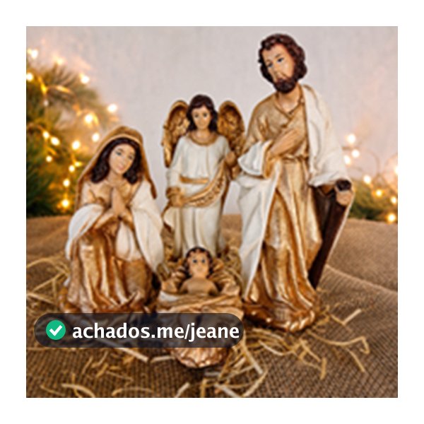 Presépio de Natal imperdível em gesso MACIÇO, 4 peças.