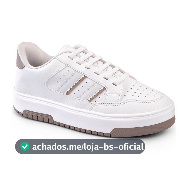 Tênis Lumiss Flatform Confortável Moda Casual Clássico Original Neutro Branco