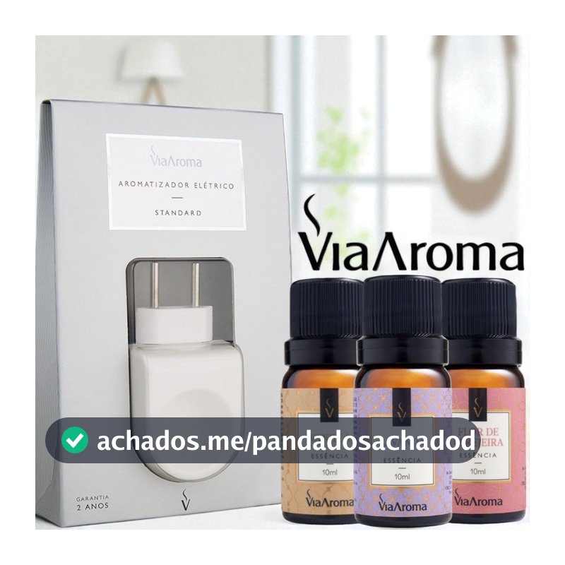 Difusor Aromatizador Elétrico Standard Via Aroma Com Essência Bivolt Difusor Aromaterapia