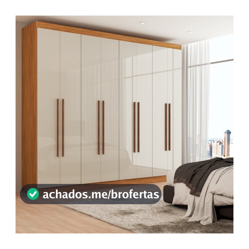 Guarda-Roupa Casal Ele e Ela 8 Portas 8 Prateleiras