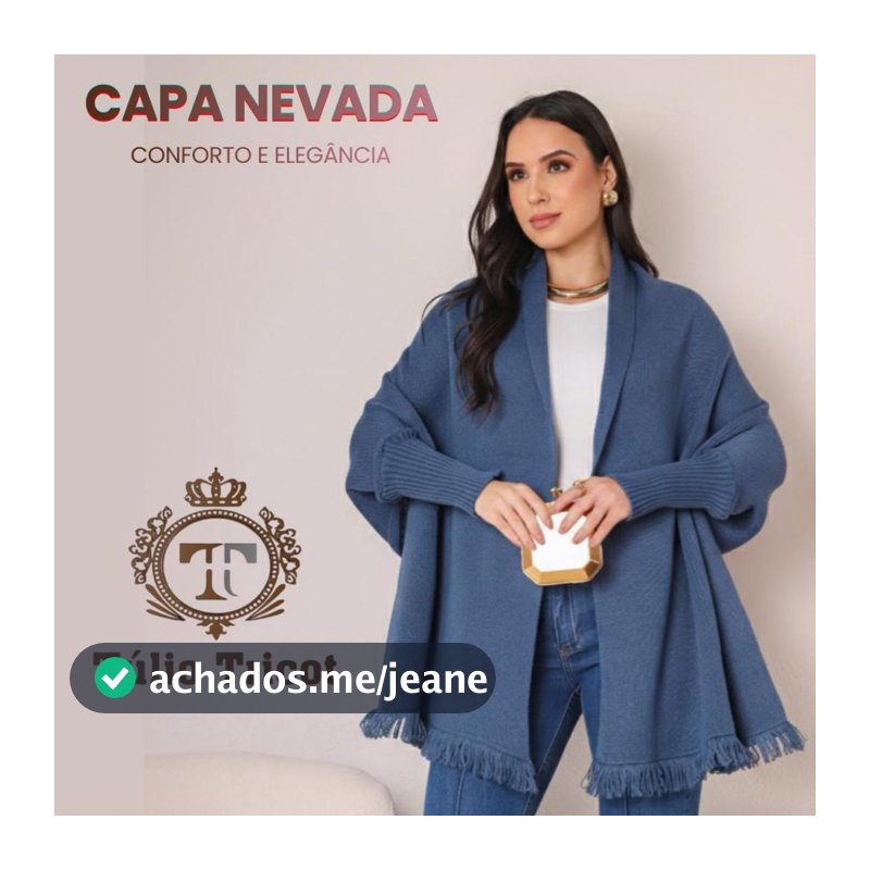 Capa Poncho Casual Tricot Feminino Franjas Manga Longa Outono Inverno
