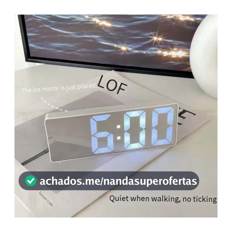 Despertador Digital LED Controle De Som Tela Grande Com Calendário De Temperatura Relógio De Mesa Luminoso