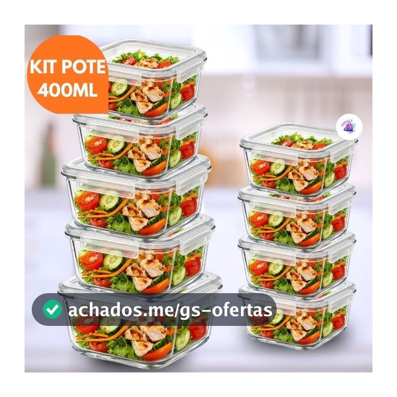 Potes Herméticos em Vidro para Cozinha e Design Empilhável Organizador de marmitinhas