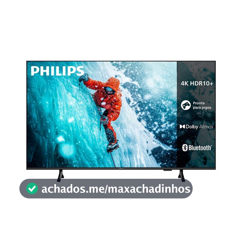 Smart TV 50" DLED Philips 50PUG7300/78 - com Bluetooth 5.0, 3 HDMI + 2 USB, 4K UHD, HDR10+