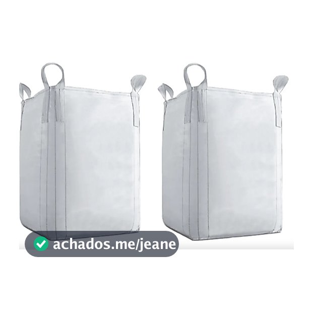2 Unidades de Saco Big Bag Resistente Base Fechada Boca Aberta 1000kg C1