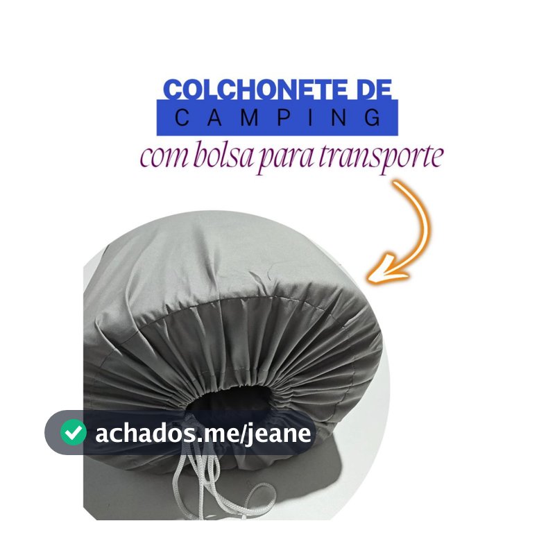 Colchonete Camping Dobravel Solteiro + Bolsa SACOLA Para Transporte