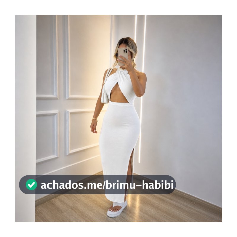 Vestido Longo Peito Cruzado Canelado