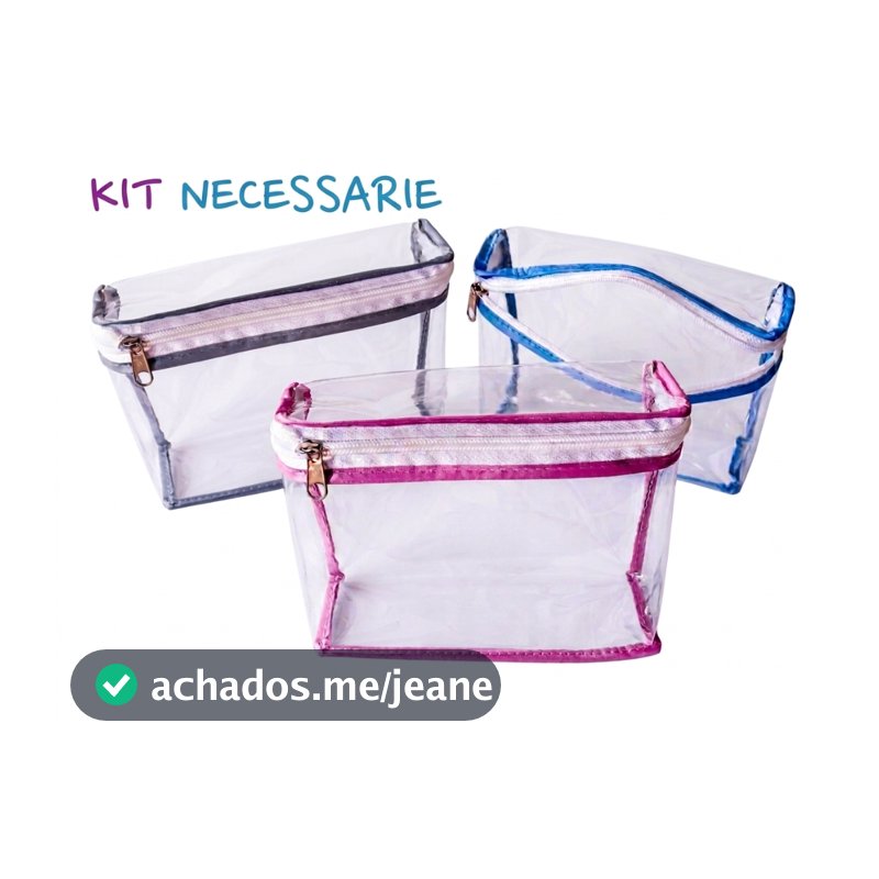 Kit c/-50 und Necessaire - Rosa - Azul - Cinza- Organizador  Multiuso - Guarda Roupa - Brinquedos  Malas - Bolsas - kits