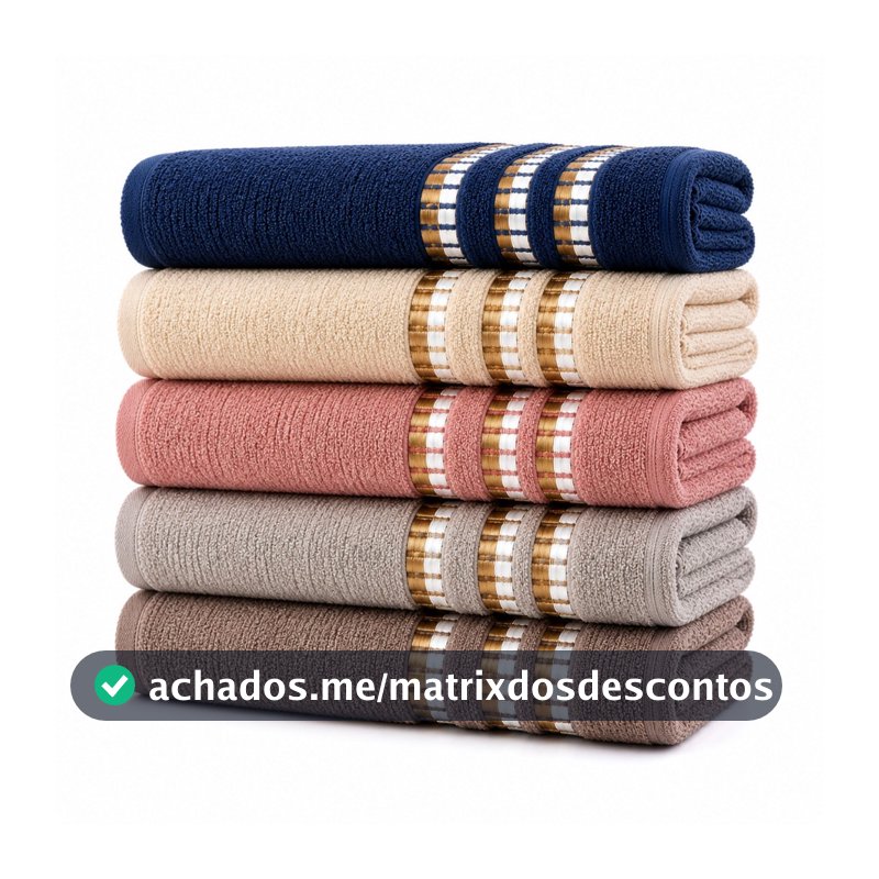 kit 06 Talhas de banho 100% Algodão Linha Dallas Scagem Rapida Laune Haus