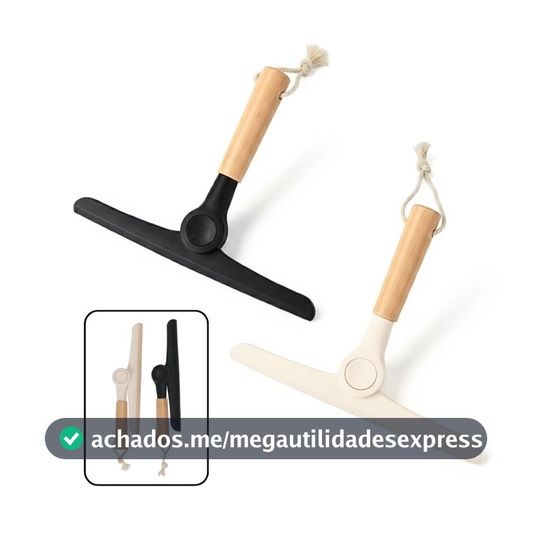 Rodo de Pia Dobrável Bambu Premium Compacto Secagem Rápida Pendurável JI SHOP
