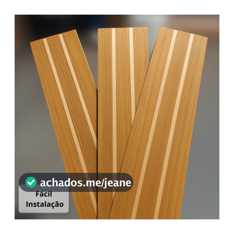 Painel Autoadesivo Ripado 45x11 Cor Freijó Decorativo Elegante E Prático