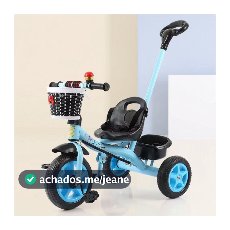 Triciclo infantil com suporte para carrinho e sensor bicicleta infantil de 3 rodas--3607