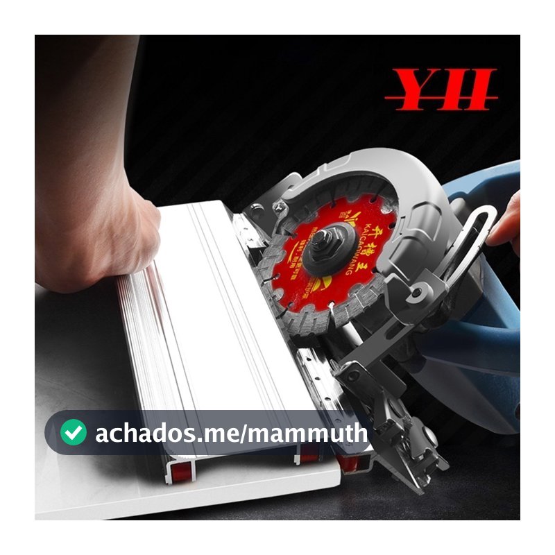 YH- Guia Corte 45° Graus Meia Esquadria Chanfro Serra Mármore Circular Base Suporte Trilho Gabarito Porcelanato Pisos