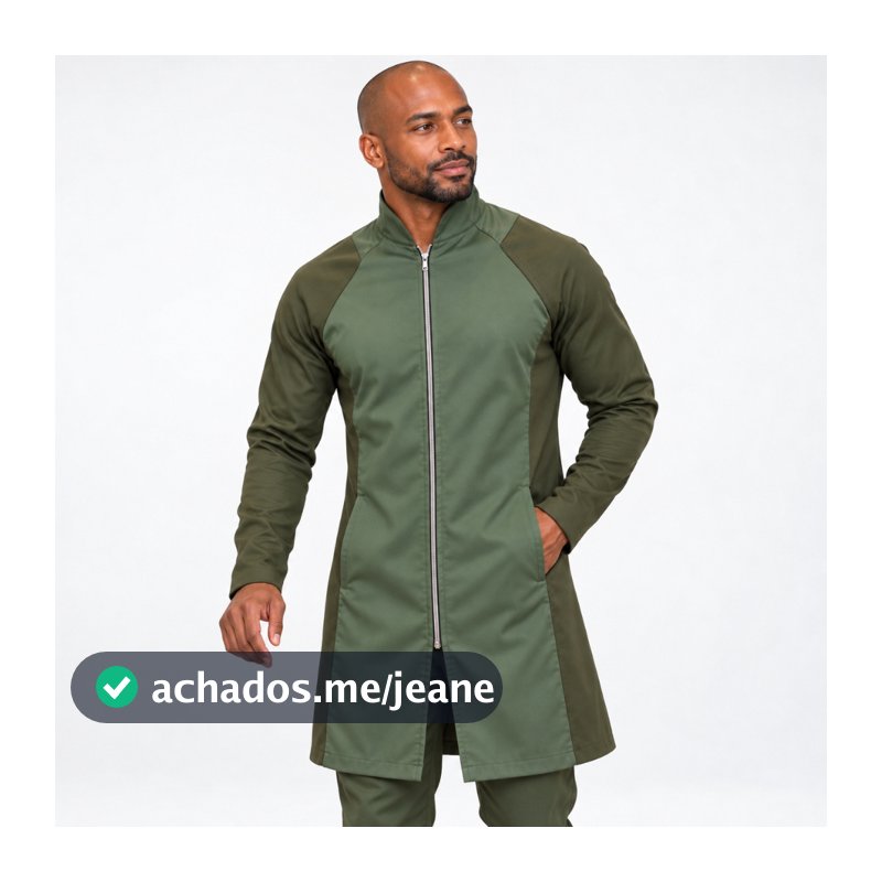 Jaleco Slim DUO COR Masculino   + BORDADO NOME E PROFISSÃO INCLUSO