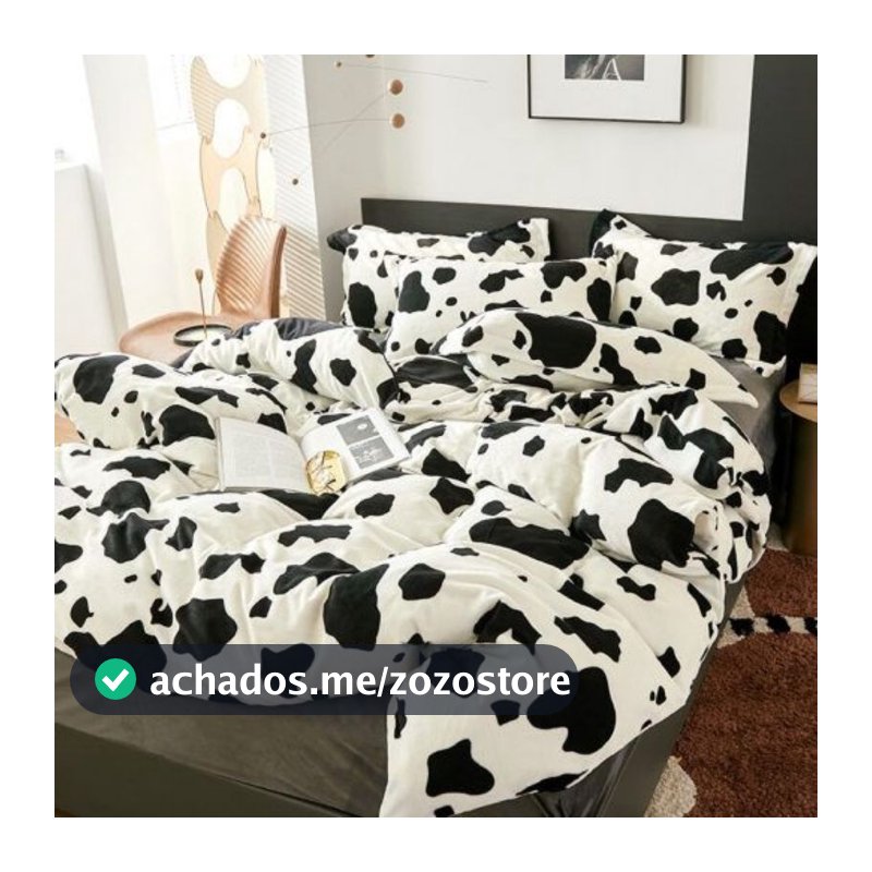 Edredom de vaquinha casal - edredom de vaquinha fofo - edredom solteiro vaquinha - edredom Queen vaquinha