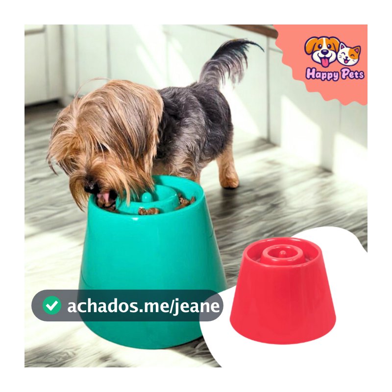 Comedouro Lento E Alto Da Pet Games Dog Eat P Para Cão Cachorro Pequeno Porte