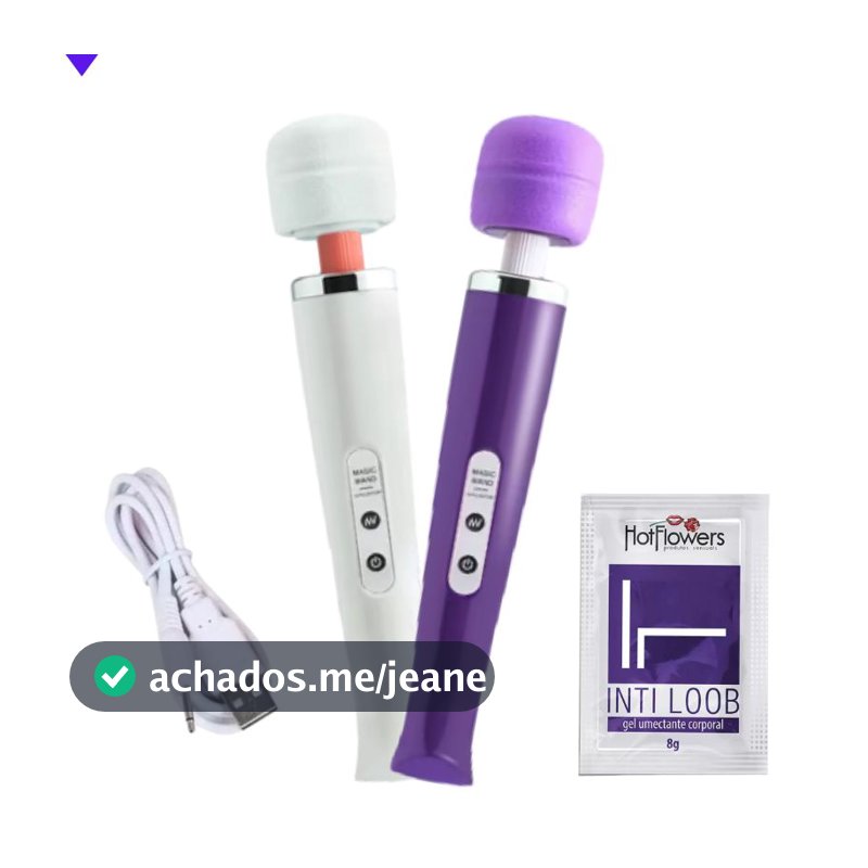 Vibrador Feminino Varinha Mágica USB Recarregável Orgasmo Feminino + Brinde