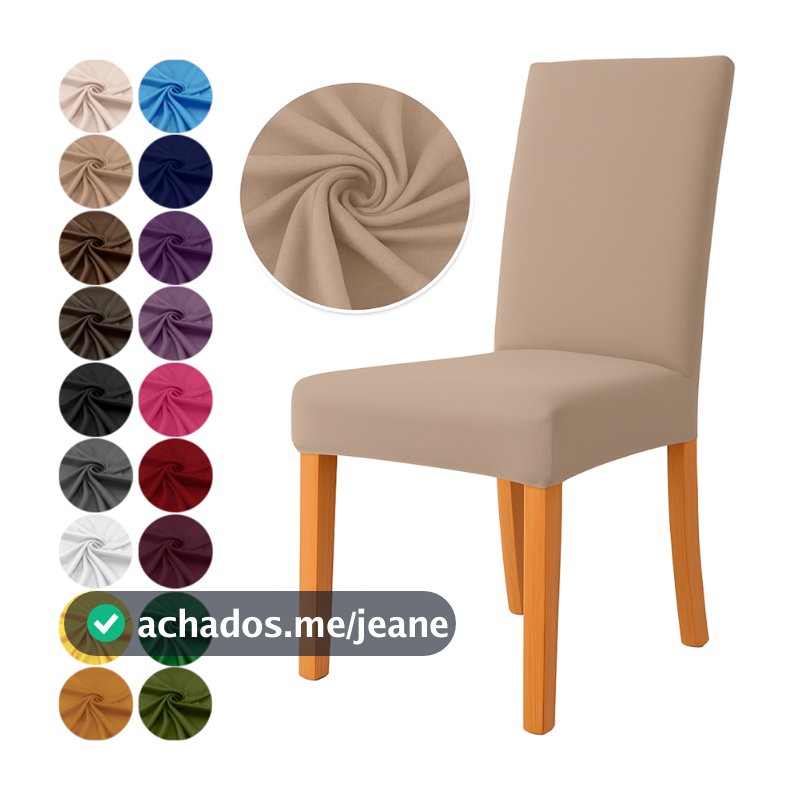 Kit 6 Capas De Cadeira Jantar em Malha Com Elástico