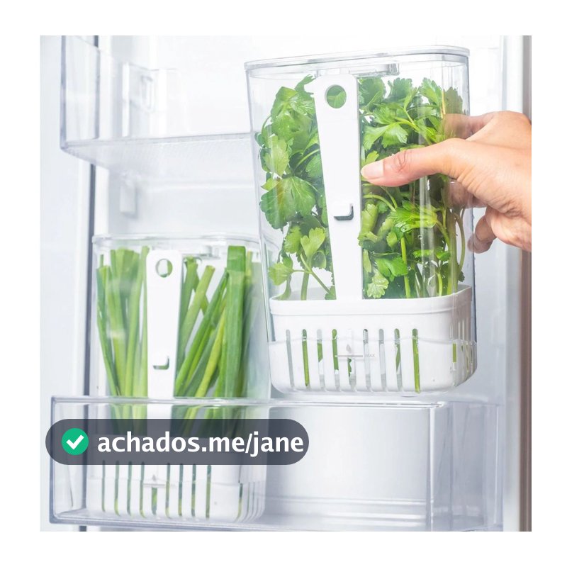 Organizador de Geladeira para Temperos 2,3L Linha Clear Fresh