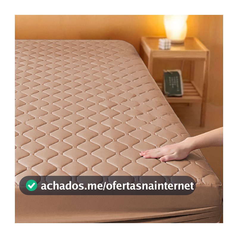 Protetor De Colchão Impermeável Casal Queen Com Elástico Micropercal TNT Antialérgico Lavável