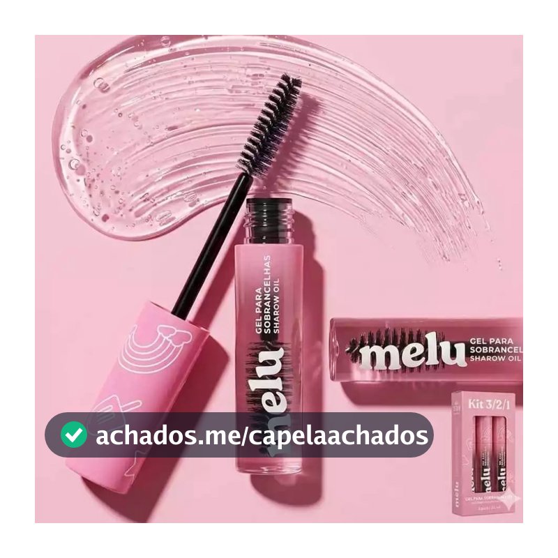 Gel para Sobrancelhas Ruby Rose Melu Incolor Modelador Fixação Natural Brow