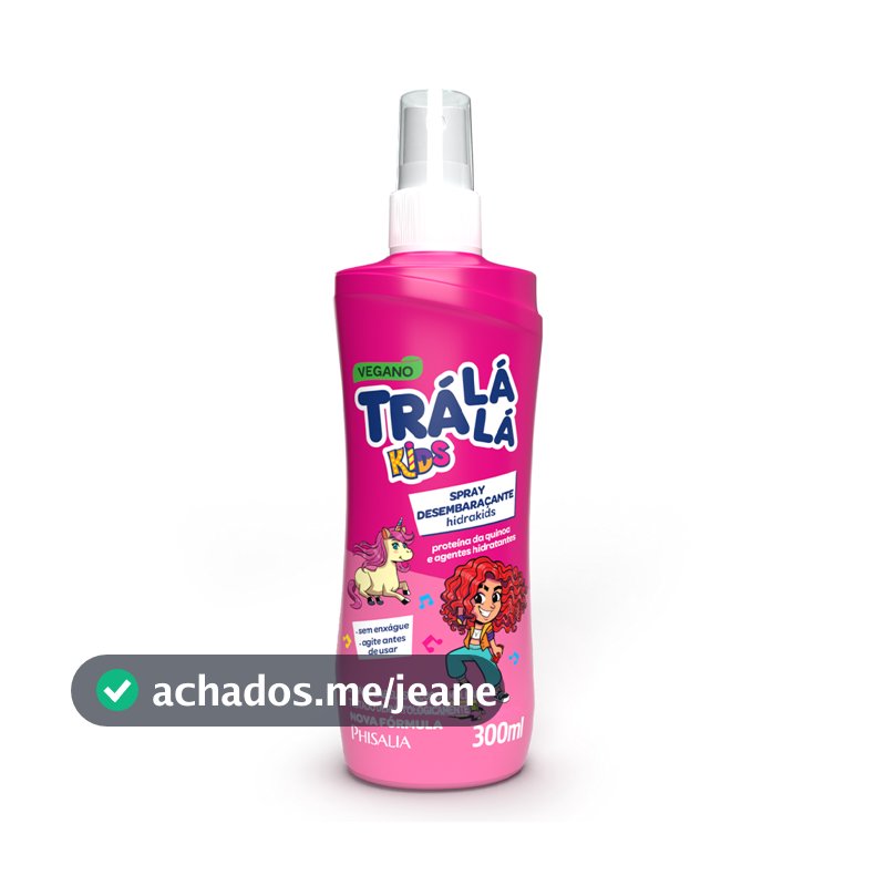 Spray Desembaraçante Hidratante Trá Lá Lá Kids Sem enxágue HidraKids 300ml