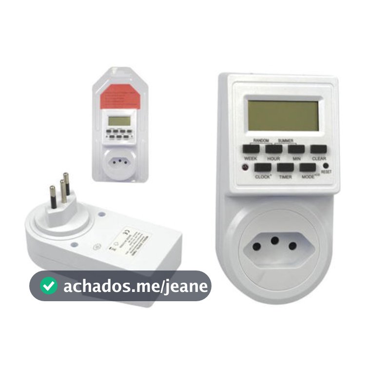 Timer Digital Lcd Programável Temporizador Tomada Bivolt