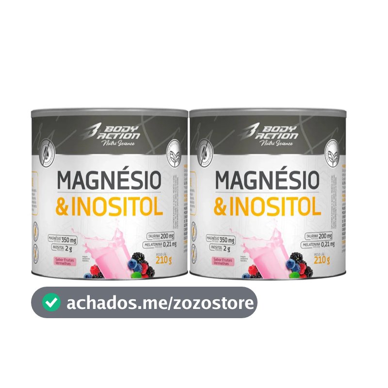 Kit 2 Magnesio Inositol Taurina Melatonina Body Action