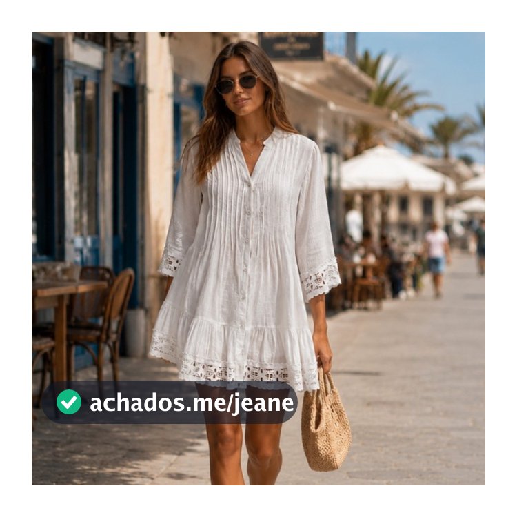 Vestido camisa de praia - Mangas sino com estampa recortada, camisa refrescante de verão para mulheres com proteção.