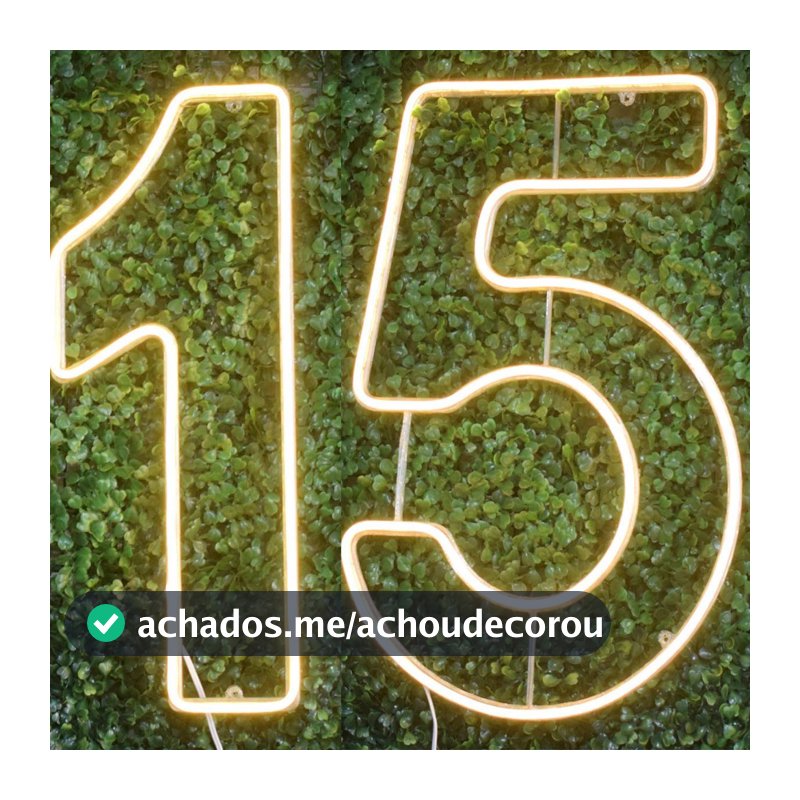 Luminária led neon - Kit Números 1 e 5 decoração 30cm e 50cm altura aniversário 15 anos