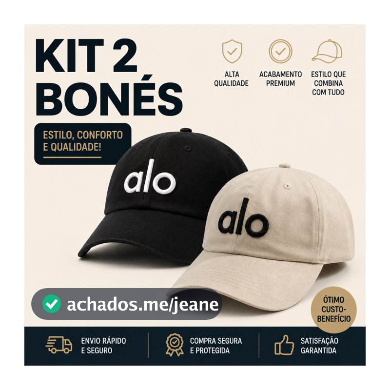 Kit 2 Bonés Fitness Premium Unissex Aba Curva Design Moderno Confortável Ideal para Yoga Academia e Dia a Dia