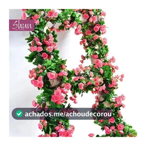 Corrente de Rosas e Folhagem para Decoração de Parede e Casamento - TF802454