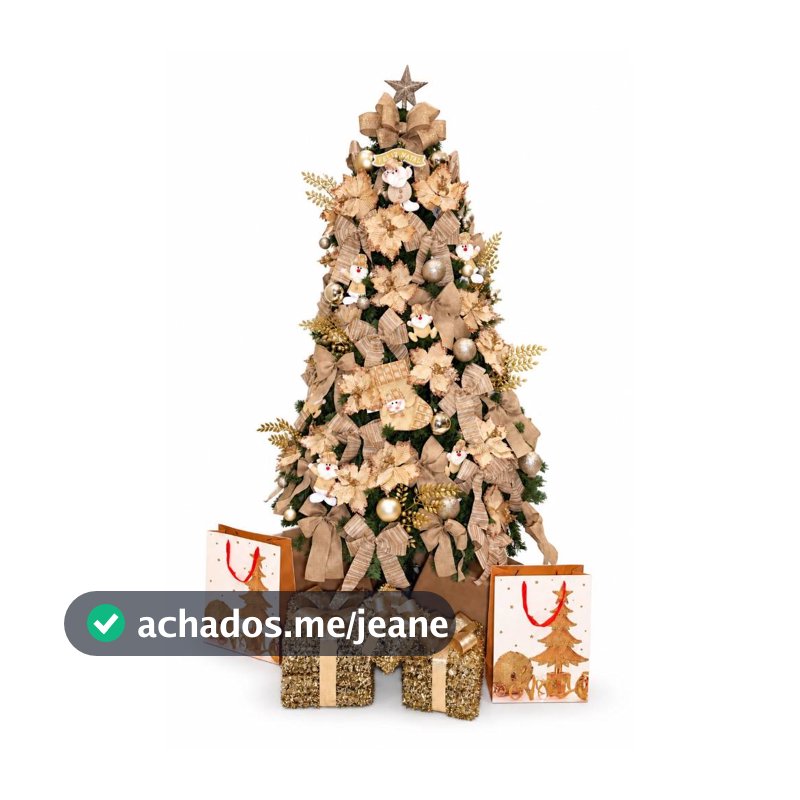 Árvore de Natal Completa 1,50m 300 Galhos com Enfeites Pisca Pisca LED Decoração Natalina Premium