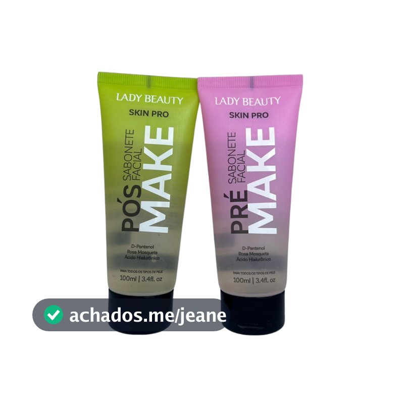 Sabonete Facial Lady Beauty Skin Pro Pré e Pós Make Limpeza Profunda Remove Maquiagem Hidratante Skincare