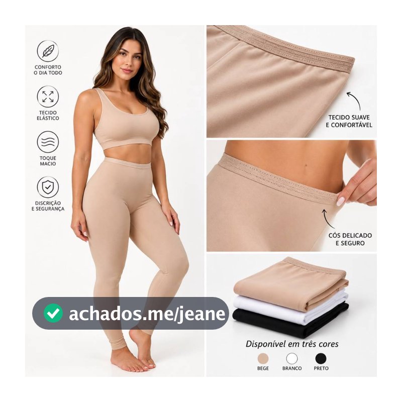 PROMOÇÃO 1, 2 ou 3 Calças Segunda Pele Premium - Toque De Seda e Conforto Térmico