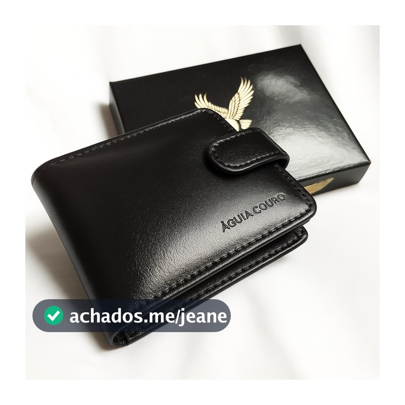 Carteira Masculina Couro 100% Legitimo Premium Com Fecho Completo com porta cartão