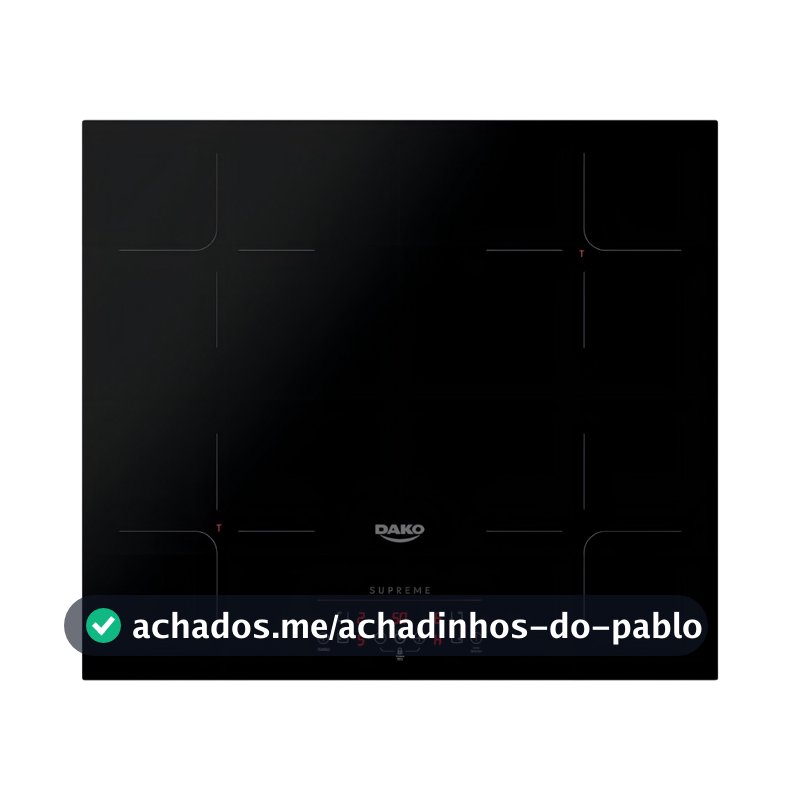 Cooktop De Indução 4 Bocas Dako Supreme Preto 220v