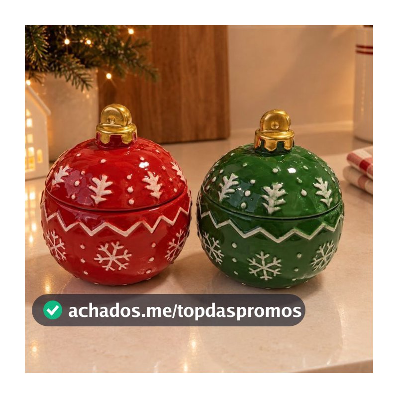 Porta Açúcar Com Tampa De Porcelana Açucareiro de Natal